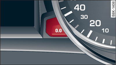 Instrument cluster: Reset button